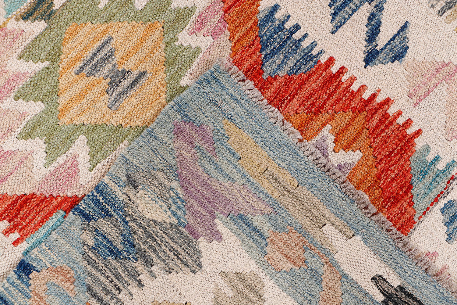 3' X 8'  Multy Handmade Veggie Dye Kilim Rug Runner