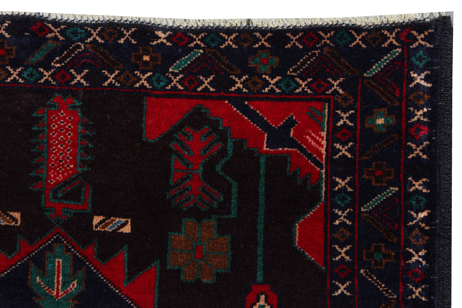 Handmade Adraskan Baluchi Afghan Rug