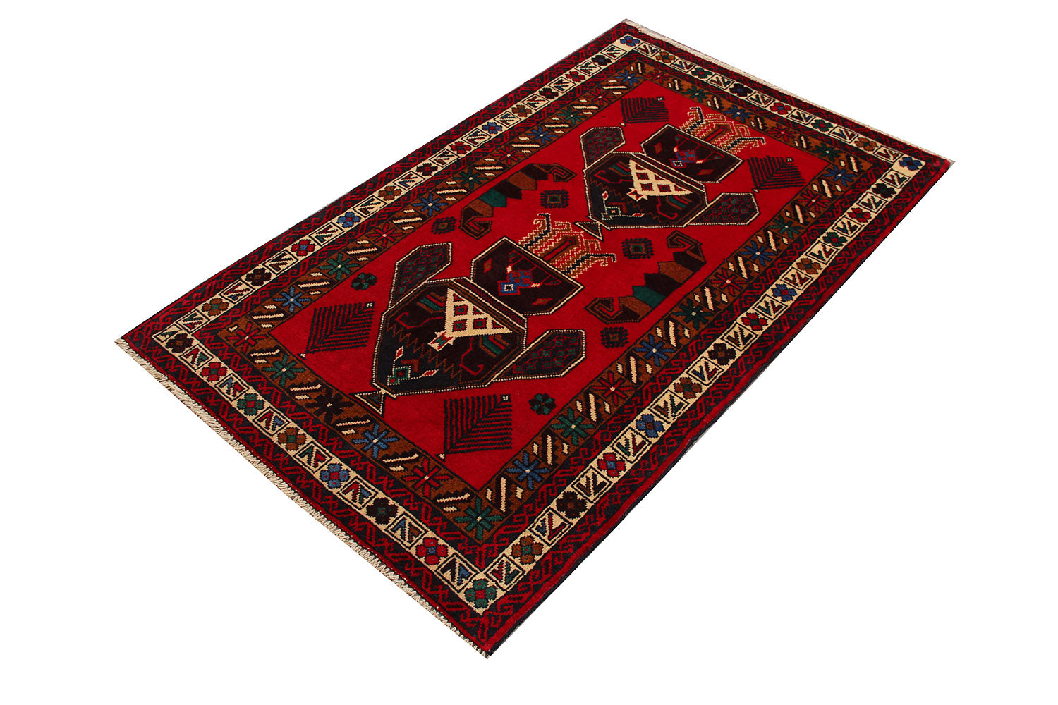 Handmade Adraskan Baluchi Afghan Rug