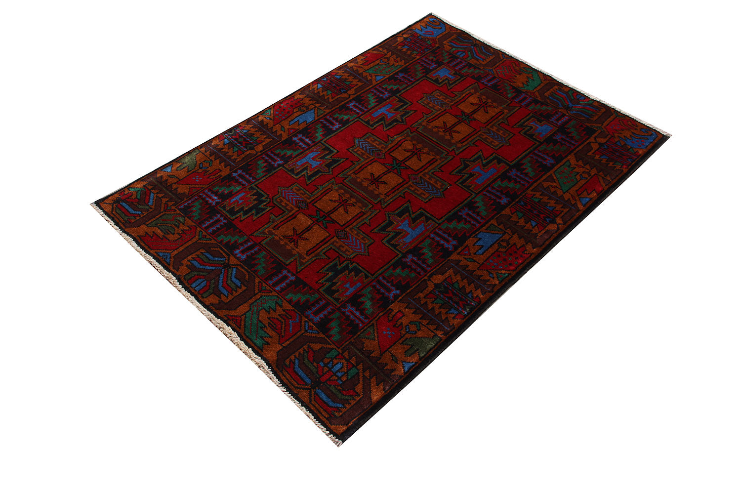 Handmade Adraskan Baluchi Afghan Rug