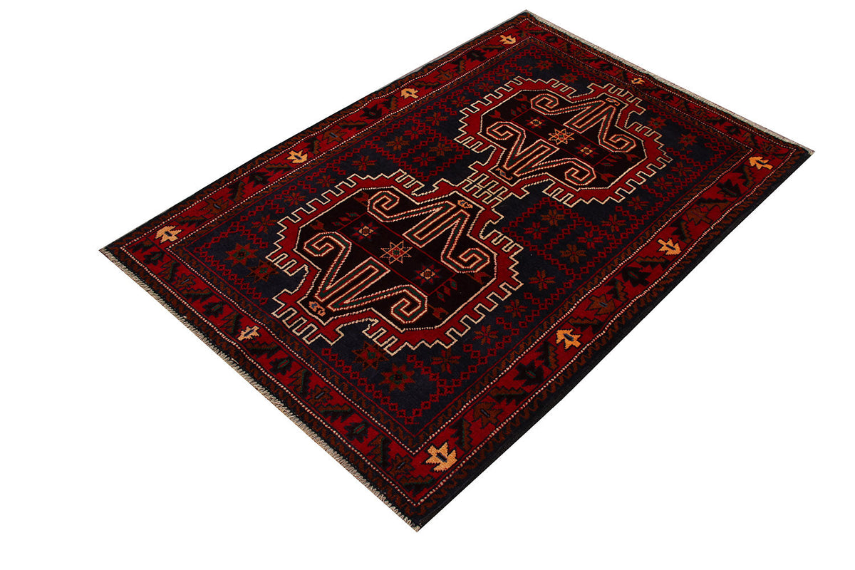 Handmade Adraskan Baluchi Afghan Rug