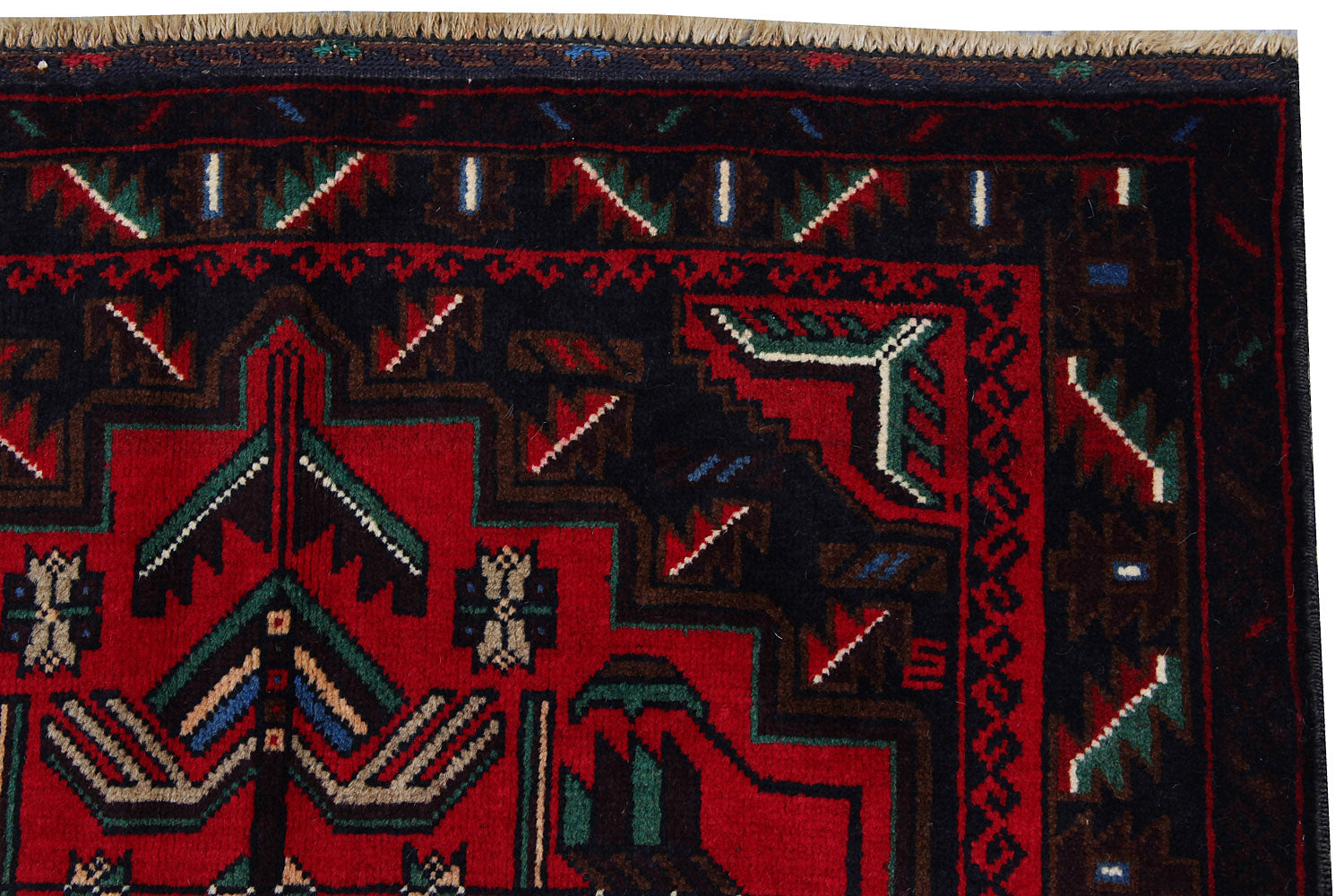 Handmade Adraskan Baluchi Afghan Rug