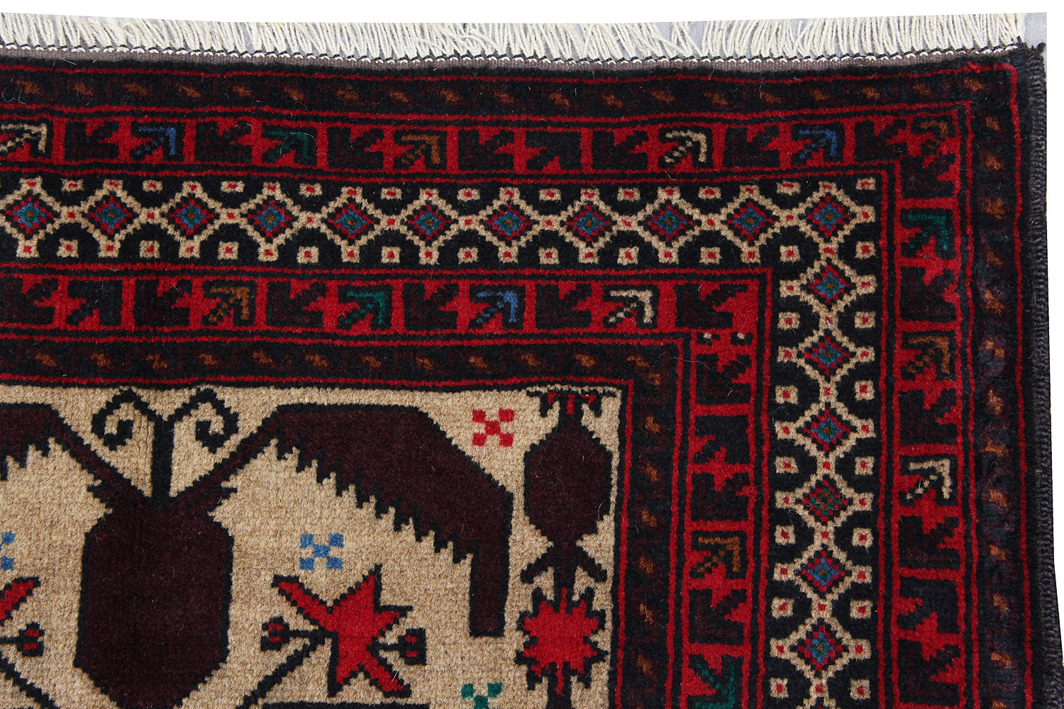 Handmade Adraskan Baluchi Afghan Rug