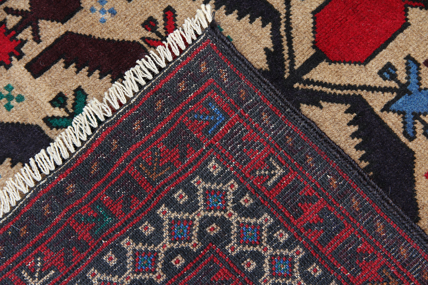 Handmade Adraskan Baluchi Afghan Rug