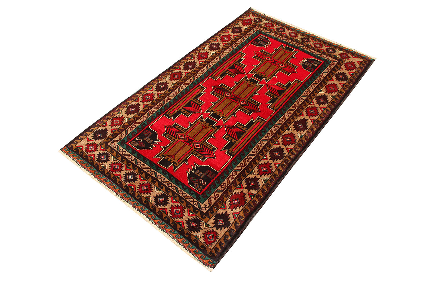 Handmade Adraskan Baluchi Afghan Rug