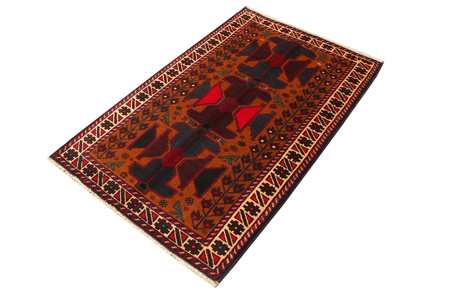 Handmade Adraskan Baluchi Afghan Rug