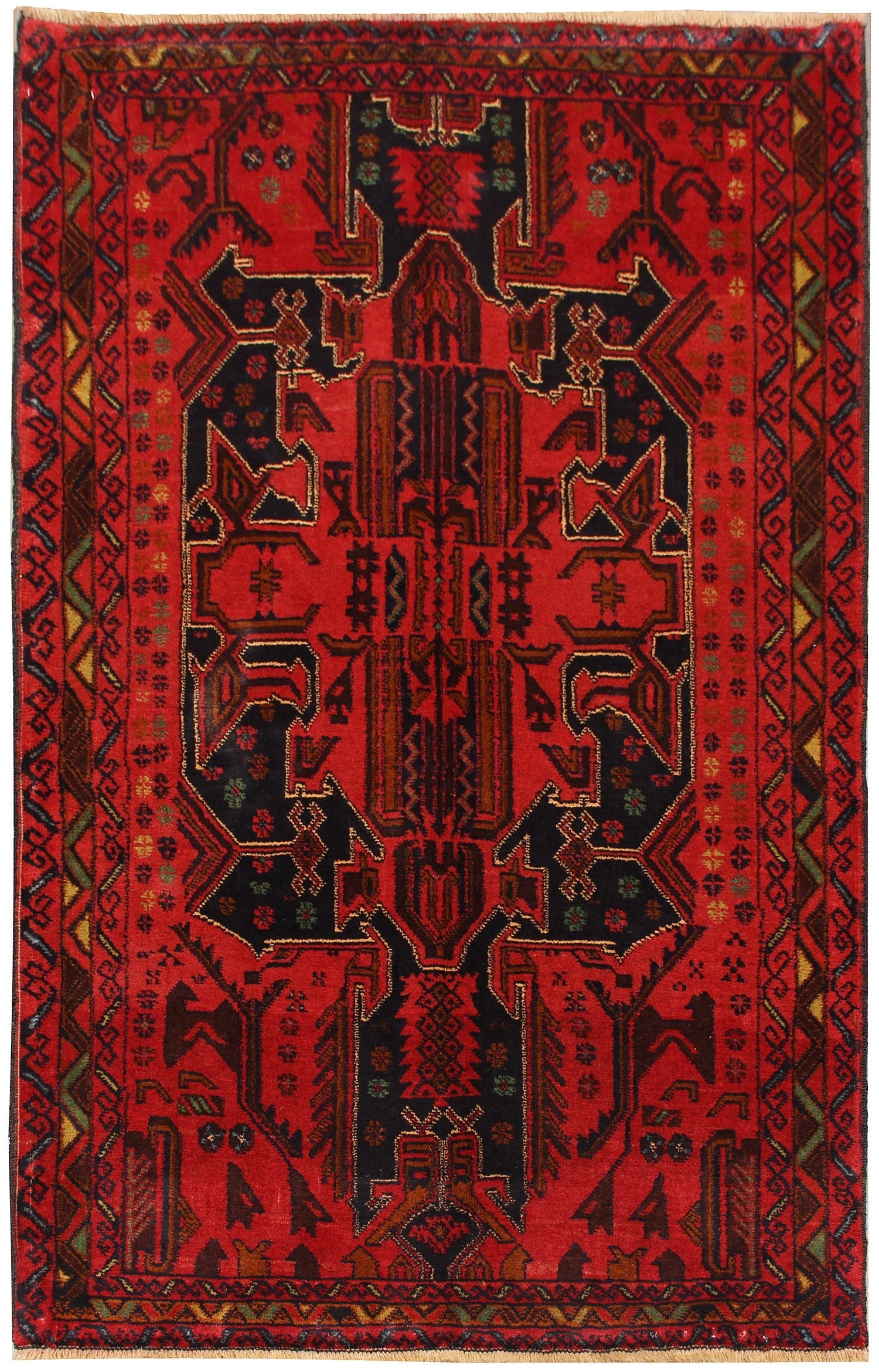 Handmade Adraskan Baluchi Afghan Rug