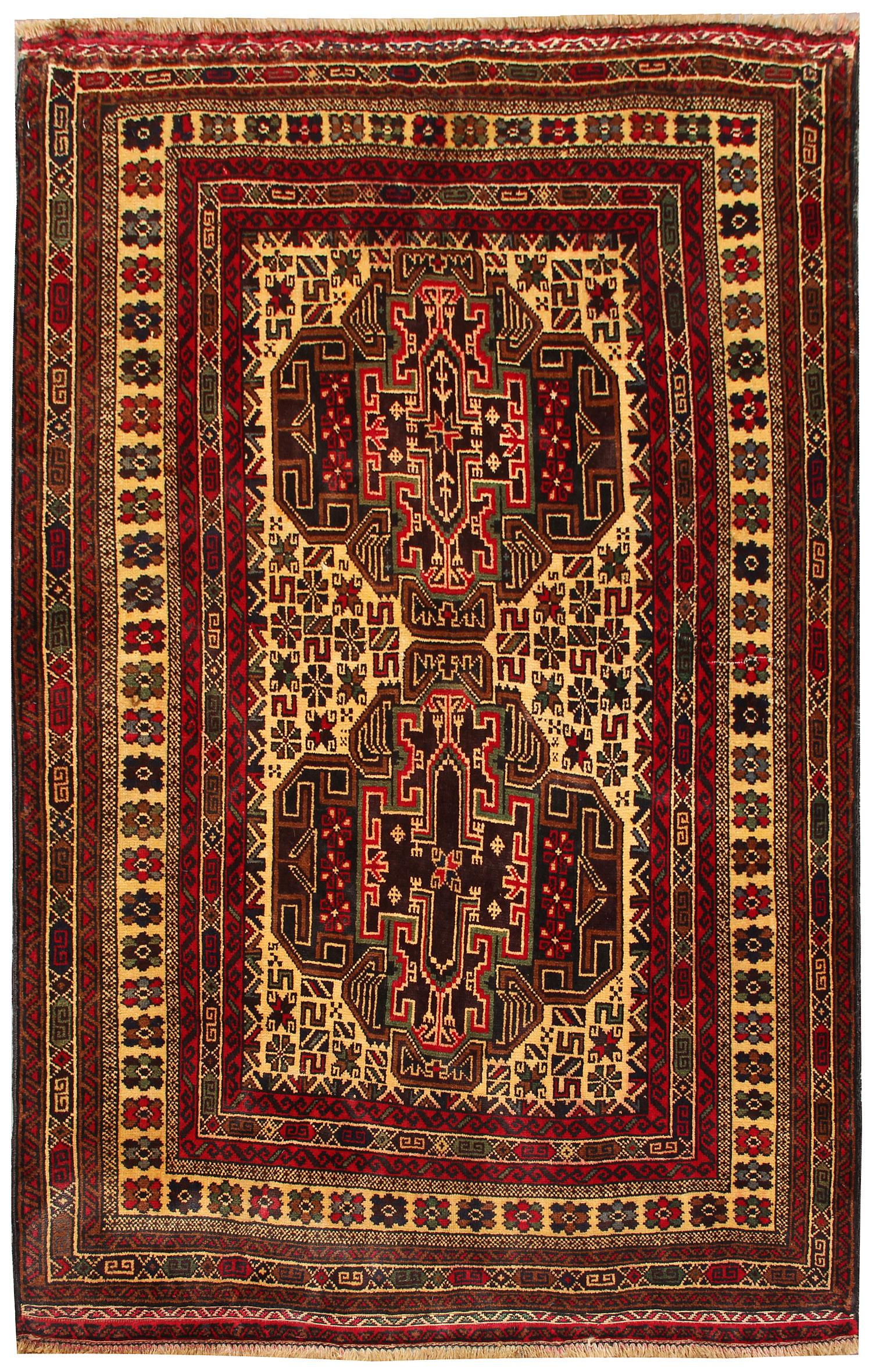 Handmade Adraskan Baluchi Afghan Rug