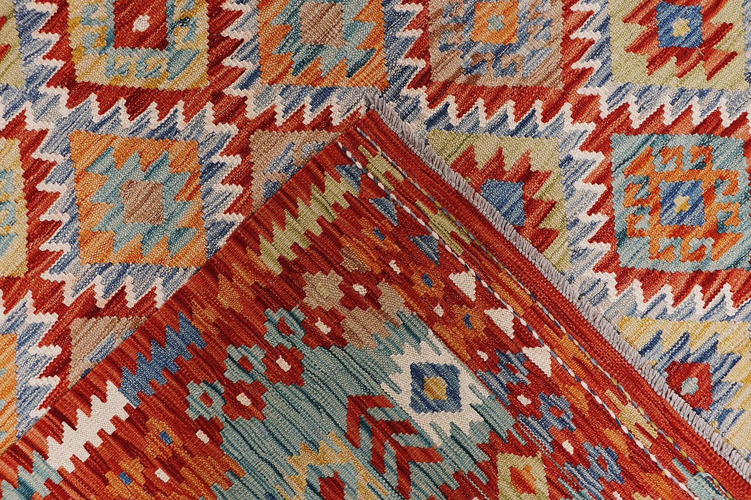 Multy Handmade Veggie Dye Kilim Rug Rectangular