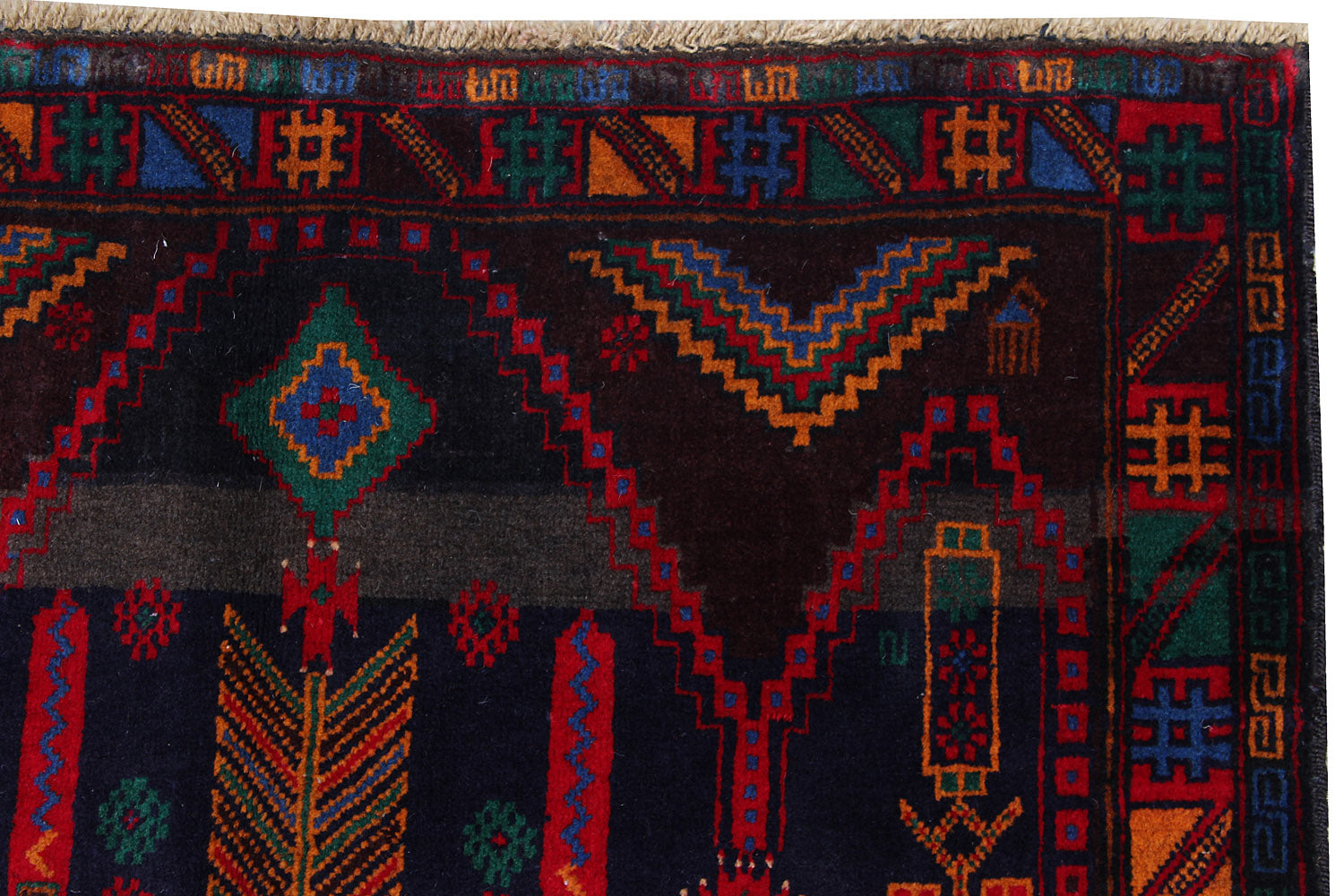 Handmade Adraskan Baluchi Afghan Rug