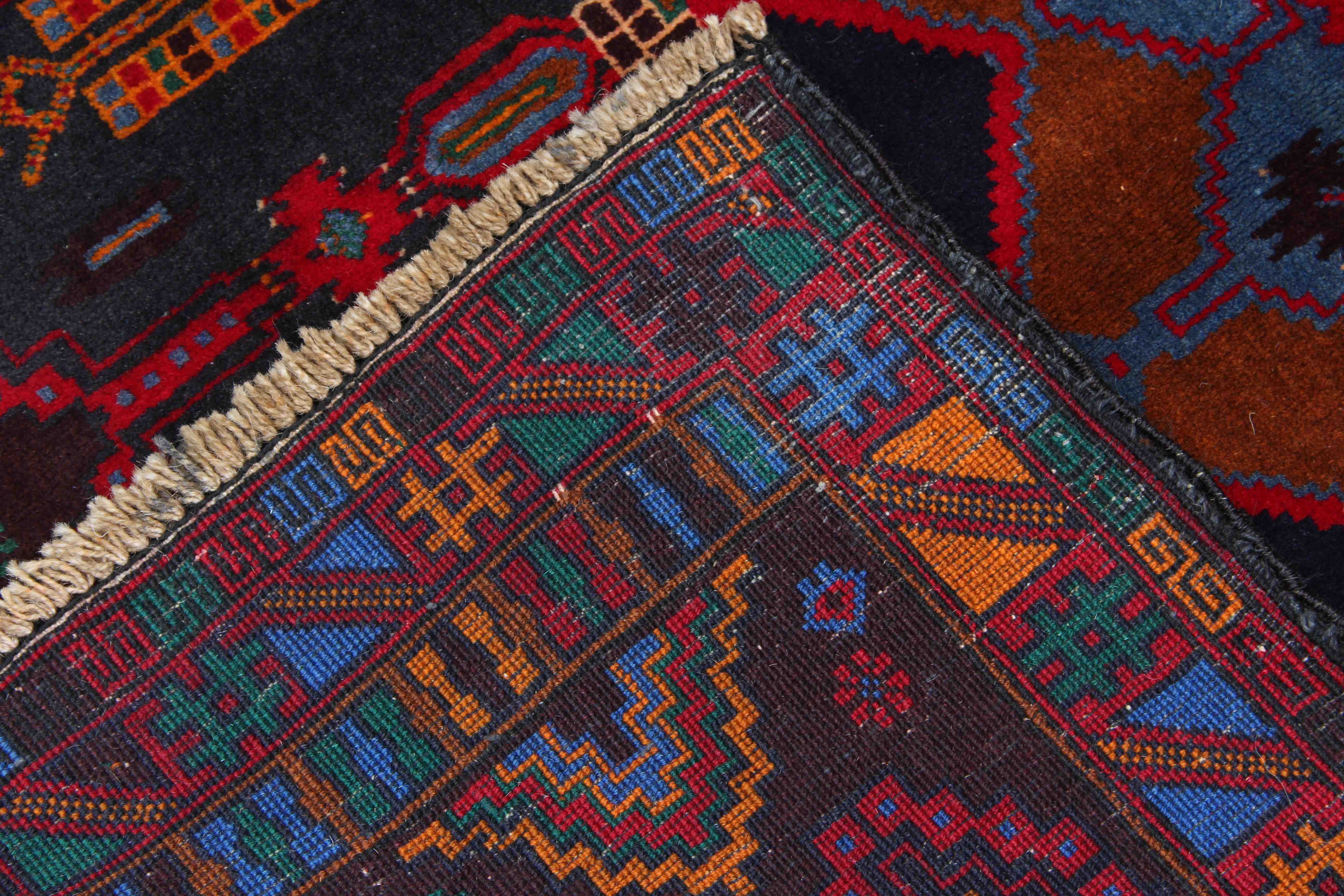 Handmade Adraskan Baluchi Afghan Rug