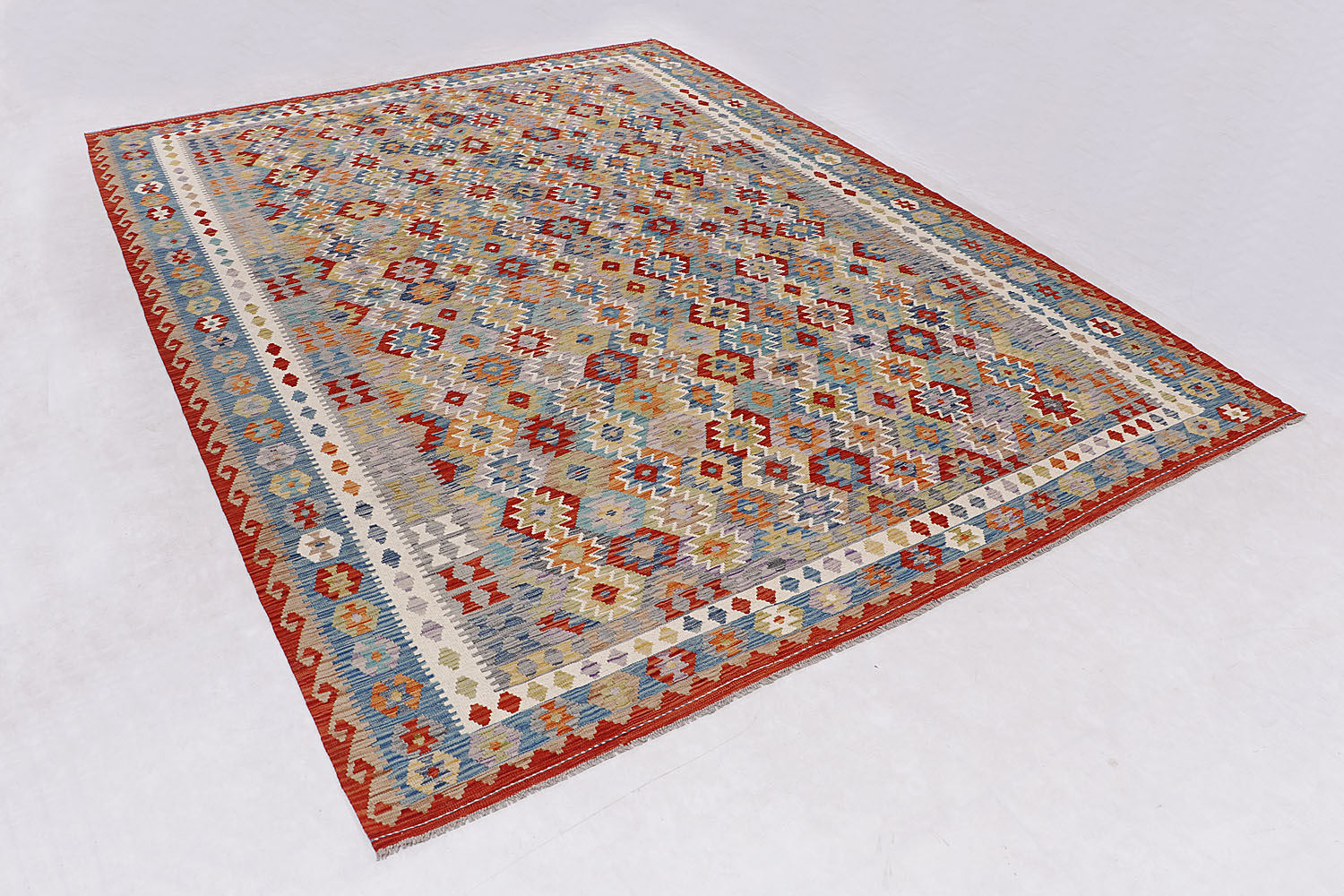 Multy Handmade Veggie Dye Kilim Rug Rectangular