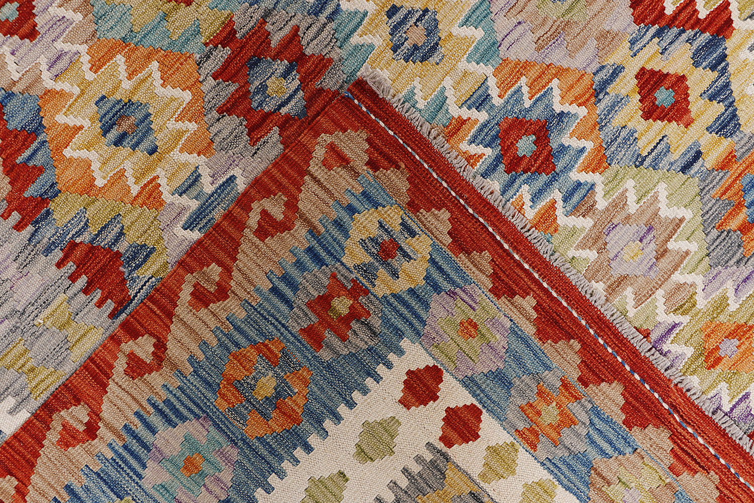 Multy Handmade Veggie Dye Kilim Rug Rectangular