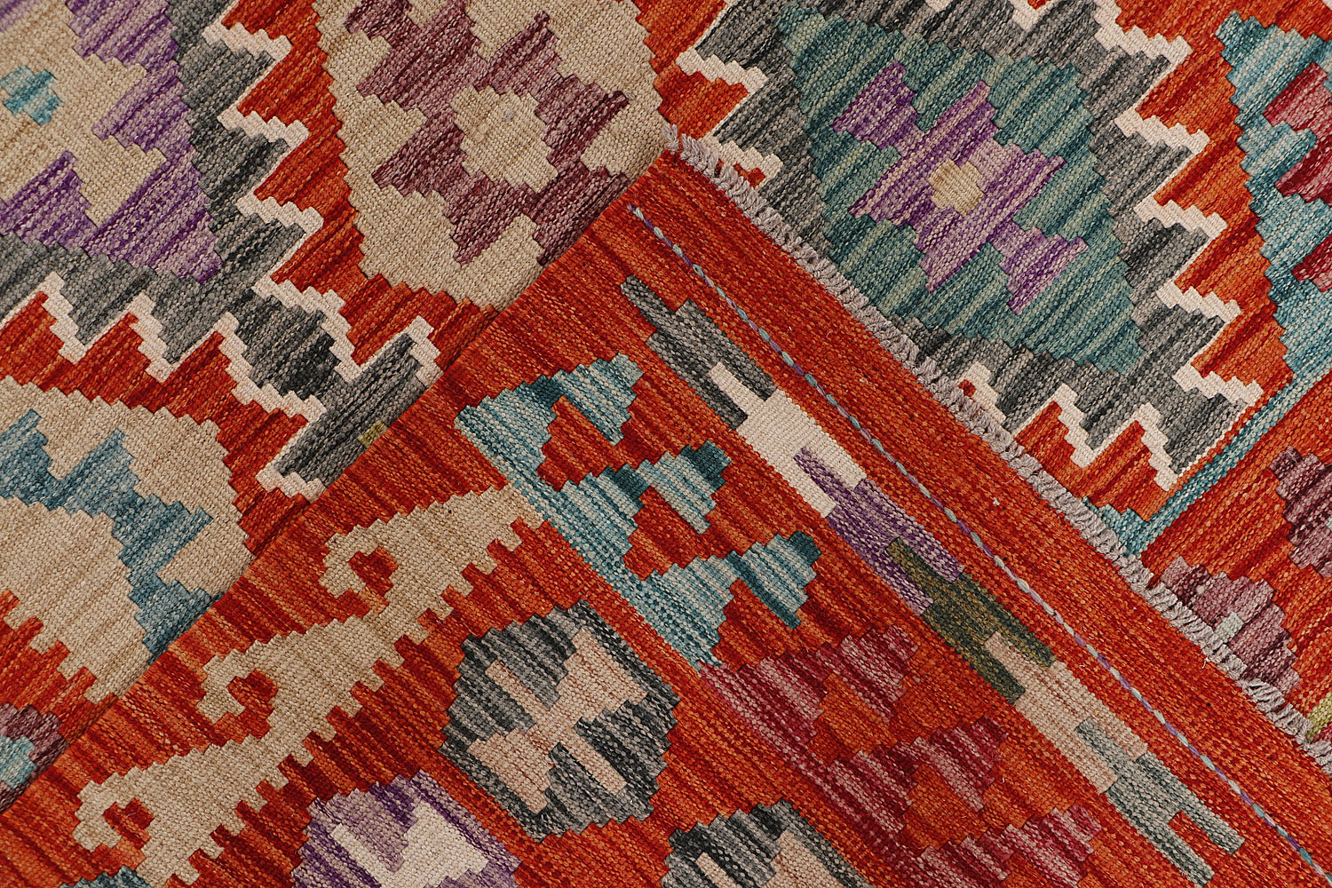 Multy Handmade Veggie Dye Kilim Rug Rectangular