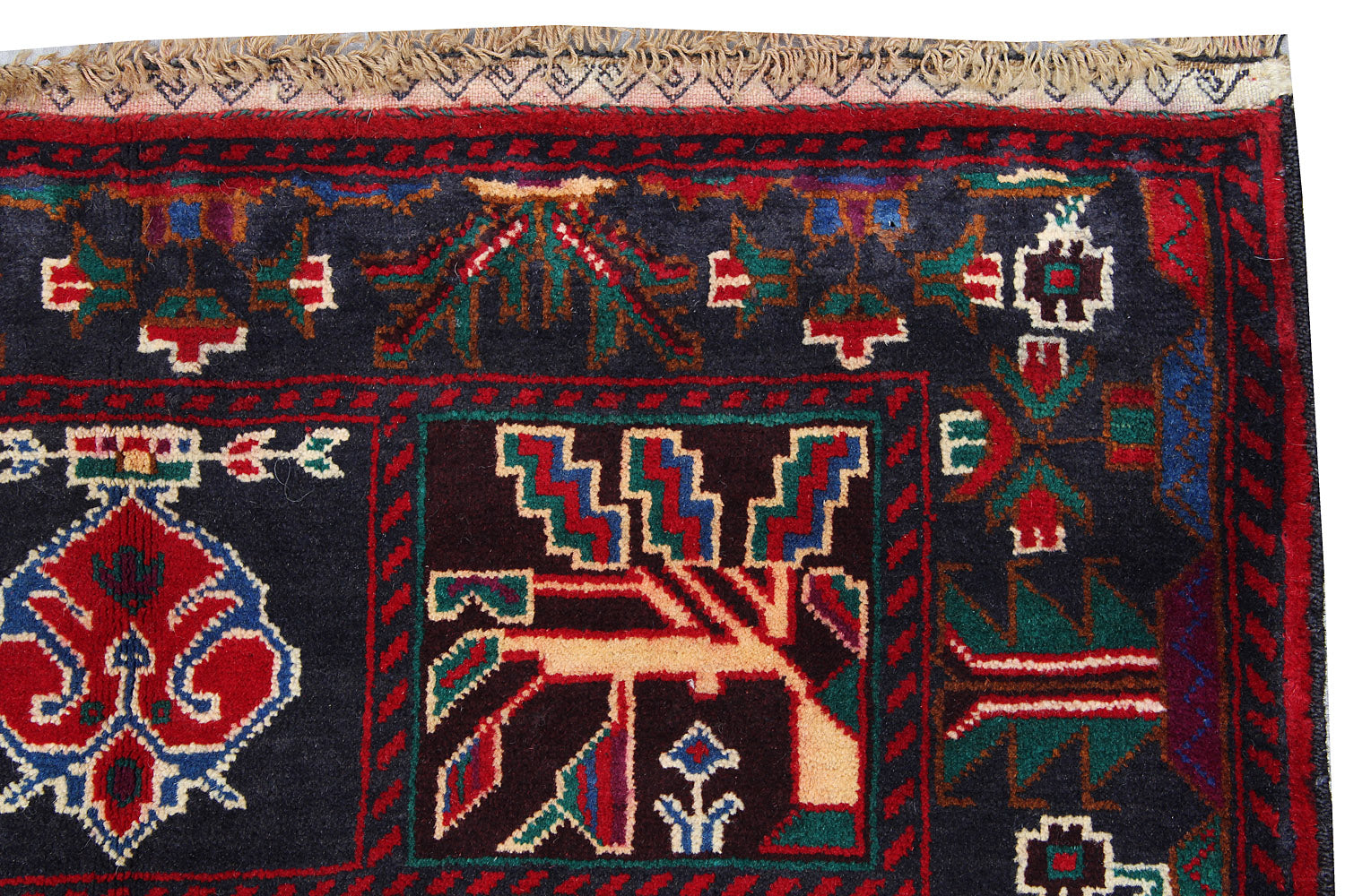 Handmade Adraskan Baluchi Afghan Rug