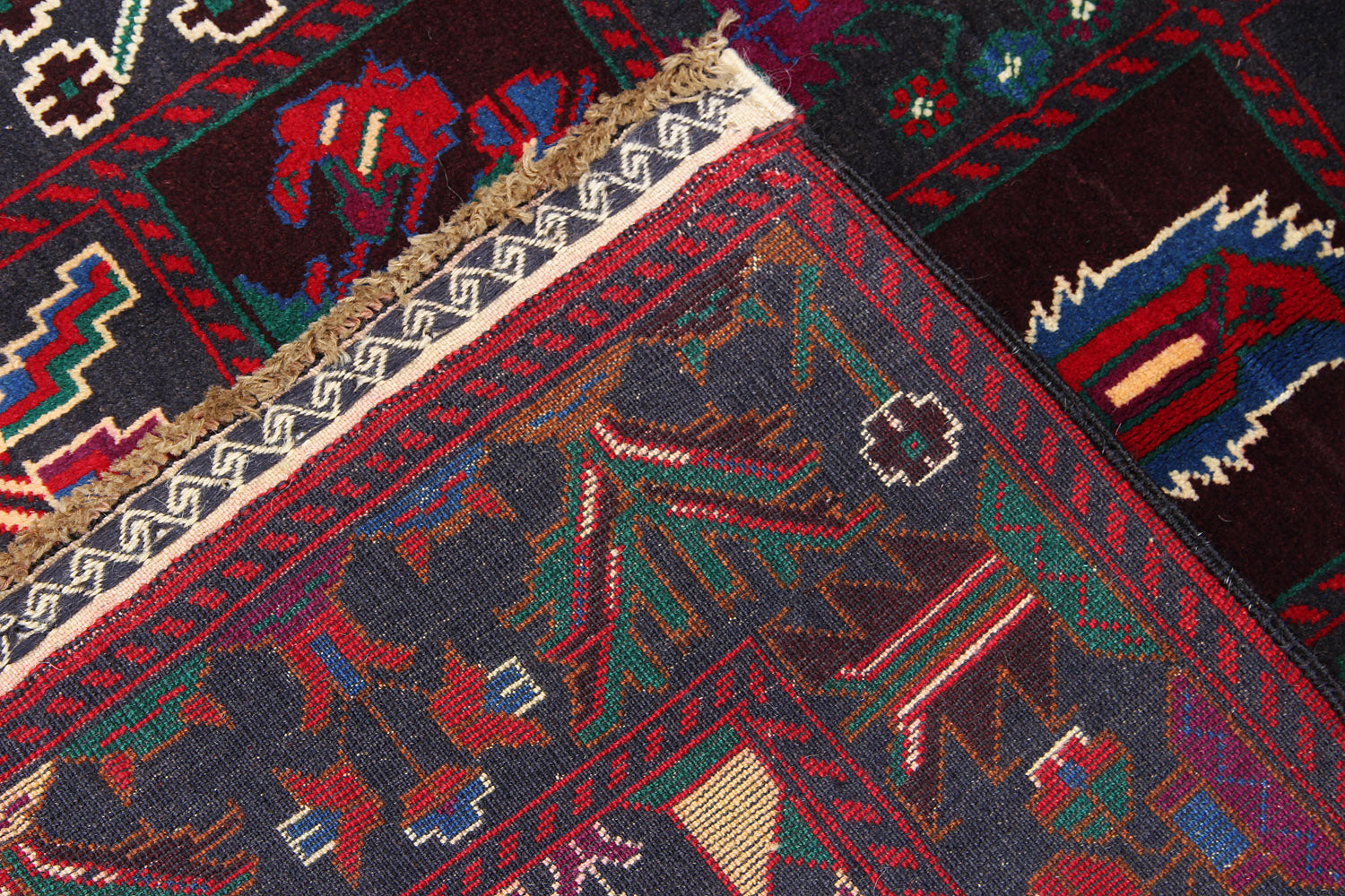 Handmade Adraskan Baluchi Afghan Rug