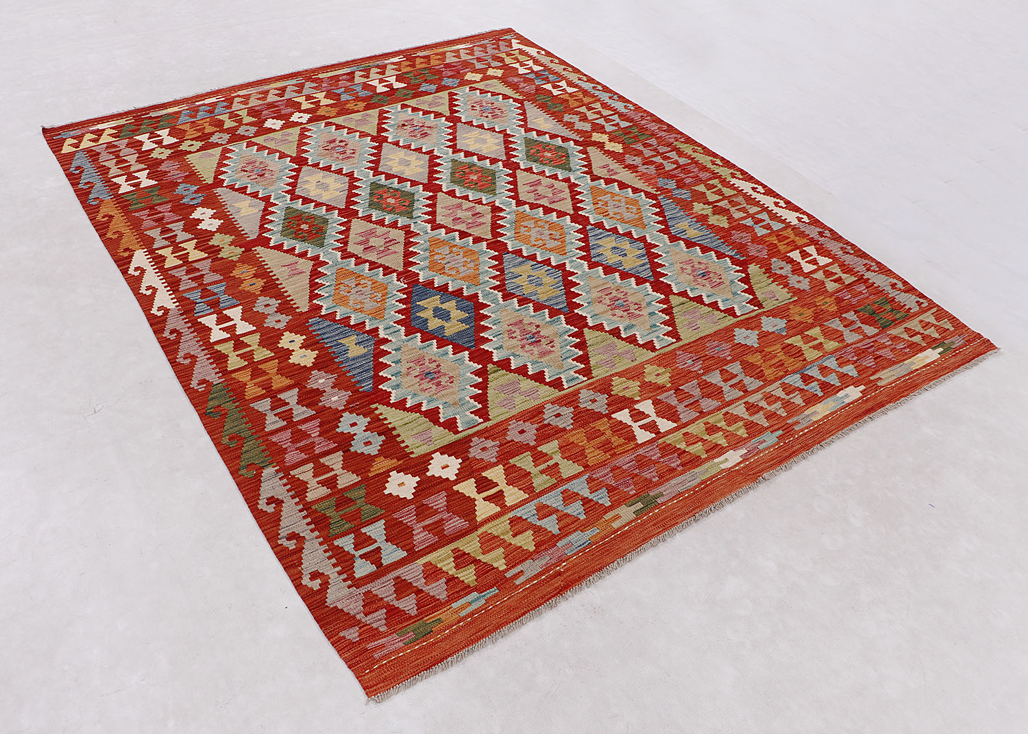 Multy Handmade Veggie Dye Kilim Rug Rectangular