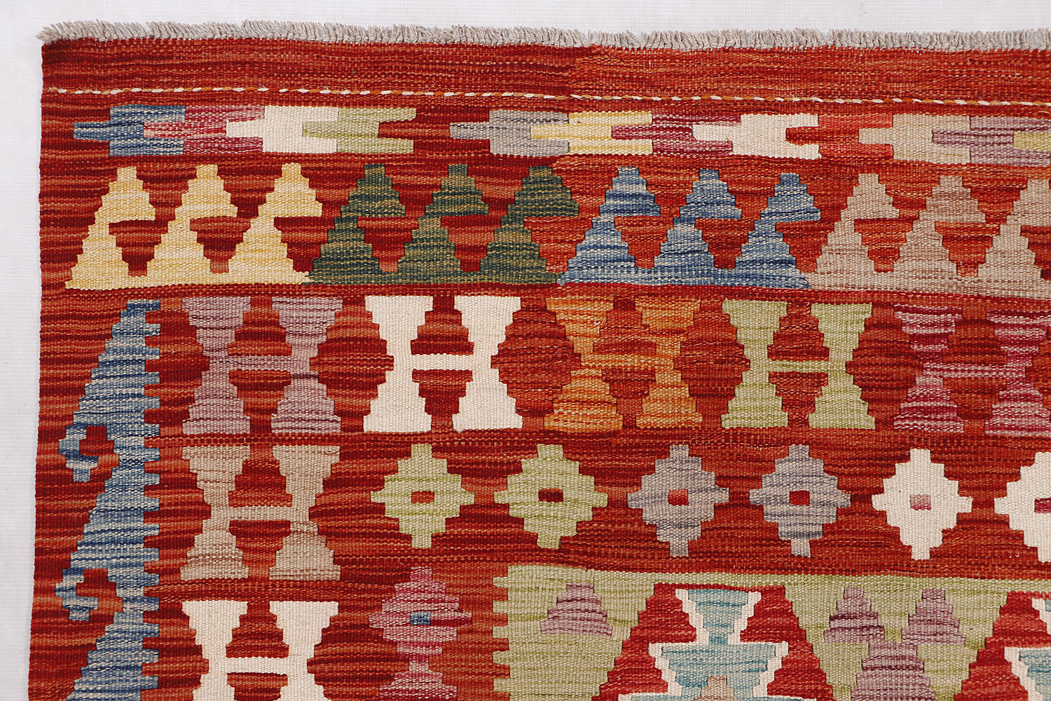 Multy Handmade Veggie Dye Kilim Rug Rectangular
