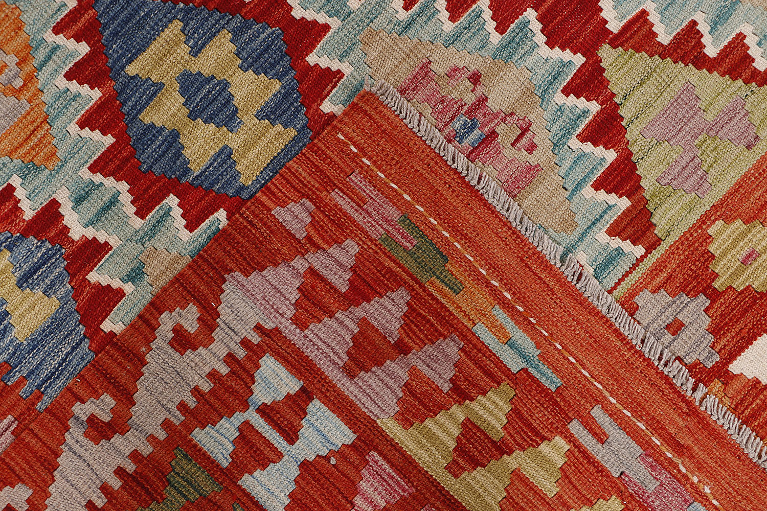 Multy Handmade Veggie Dye Kilim Rug Rectangular