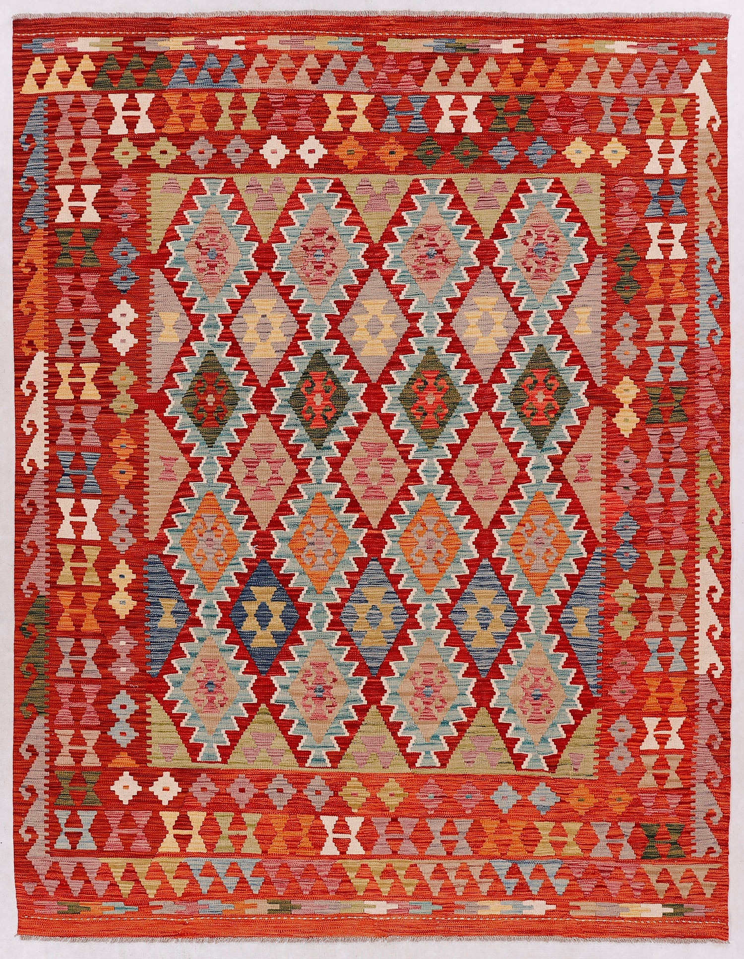 Multy Handmade Veggie Dye Kilim Rug Rectangular