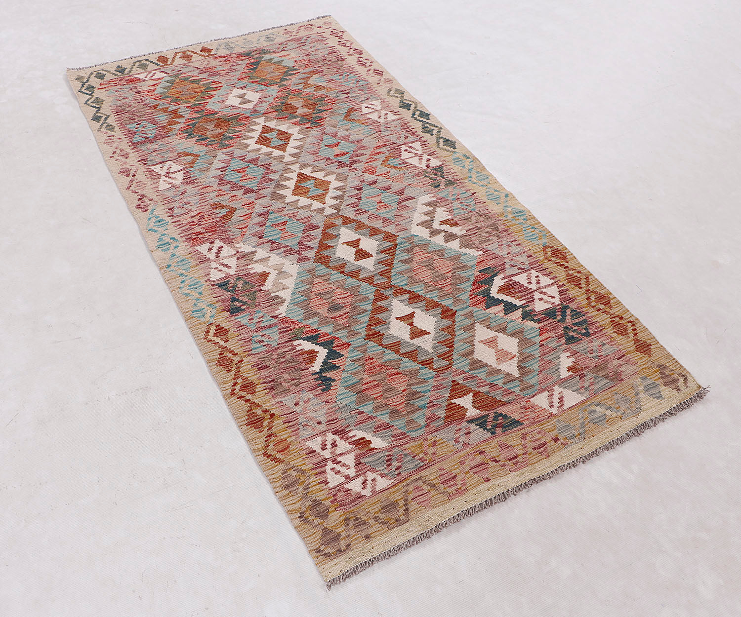 Multy Handmade Veggie Dye Kilim Rug Rectangular