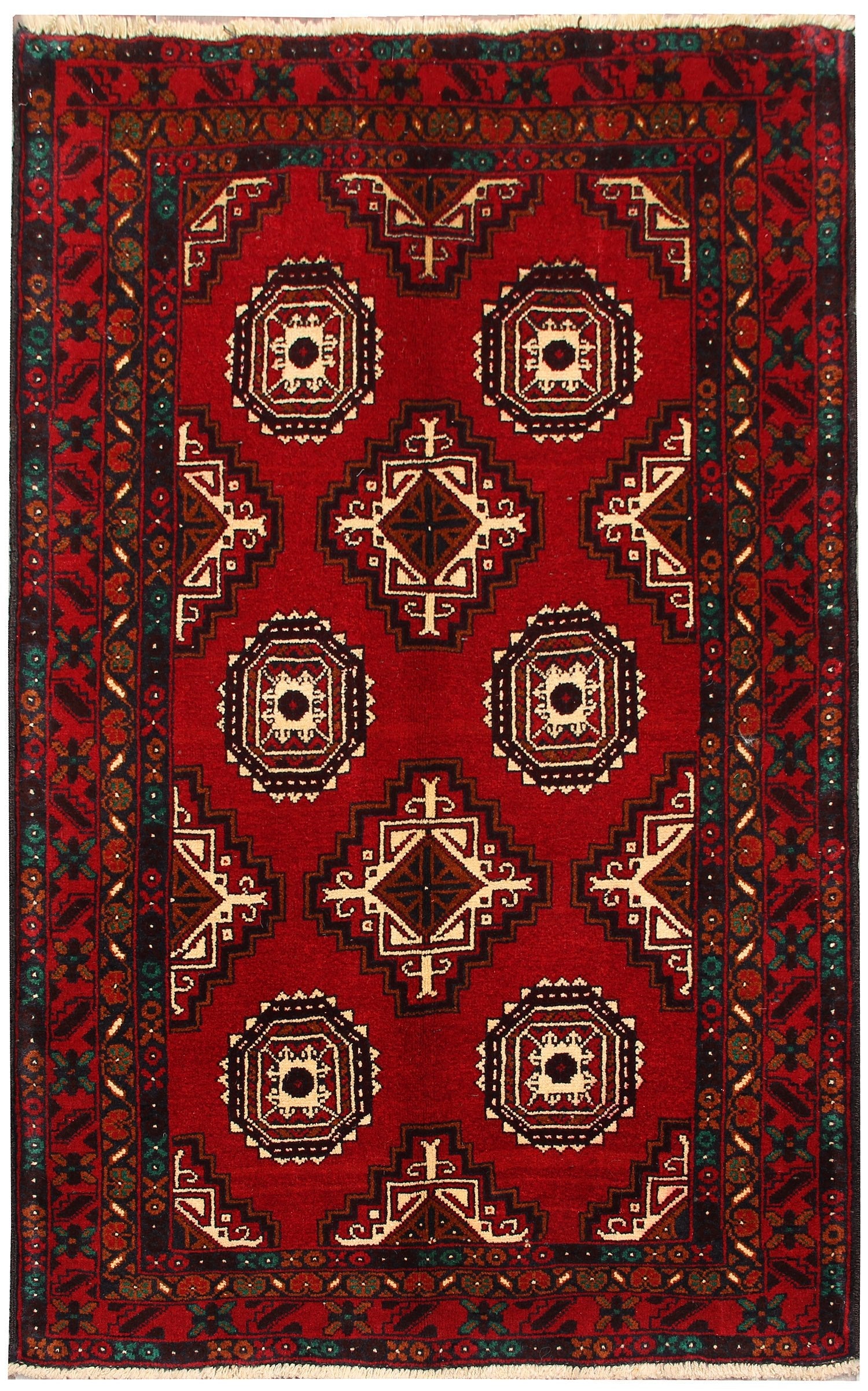 Handmade Adraskan Baluchi Afghan Rug