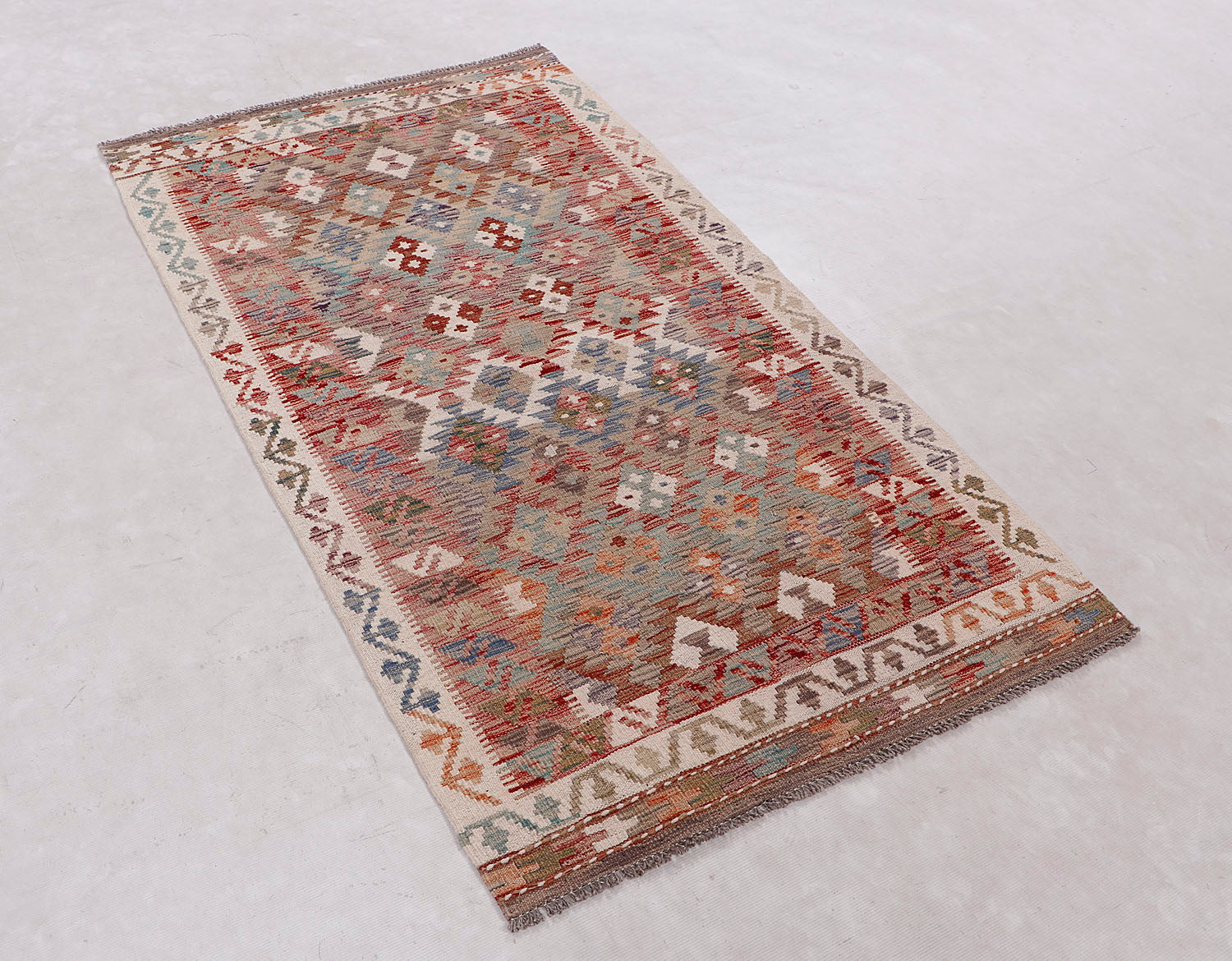 Multy Handmade Veggie Dye Kilim Rug Rectangular