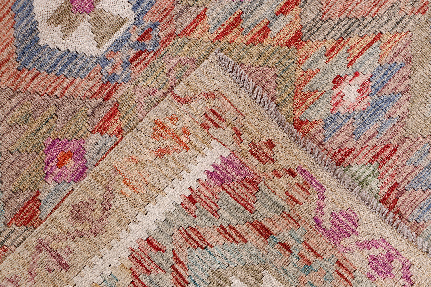 Multy Handmade Veggie Dye Kilim Rug Rectangular
