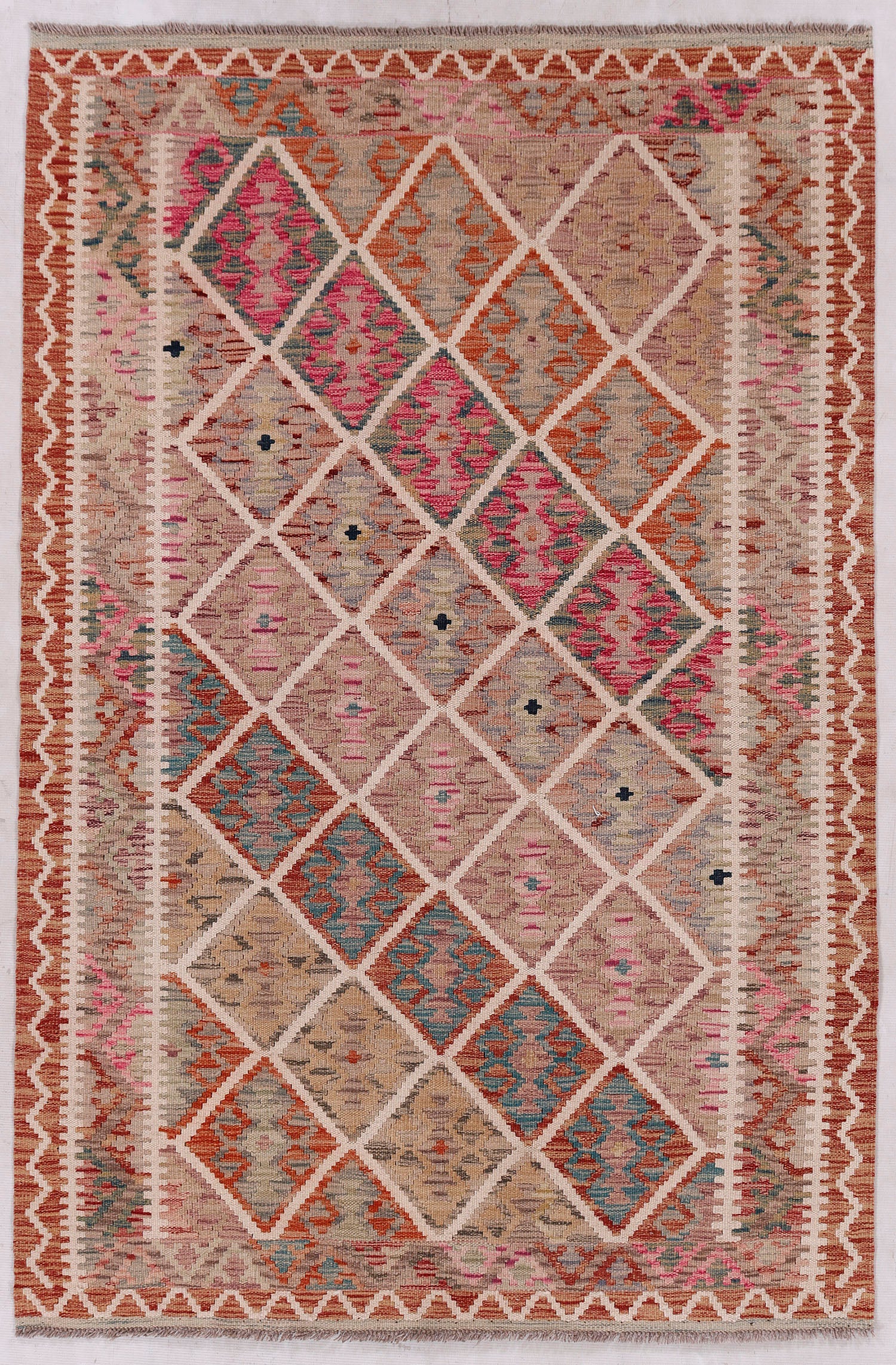 Multy Handmade Veggie Dye Kilim Rug Rectangular