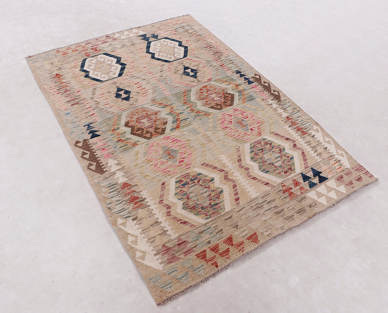 Multy Handmade Veggie Dye Kilim Rug Rectangular
