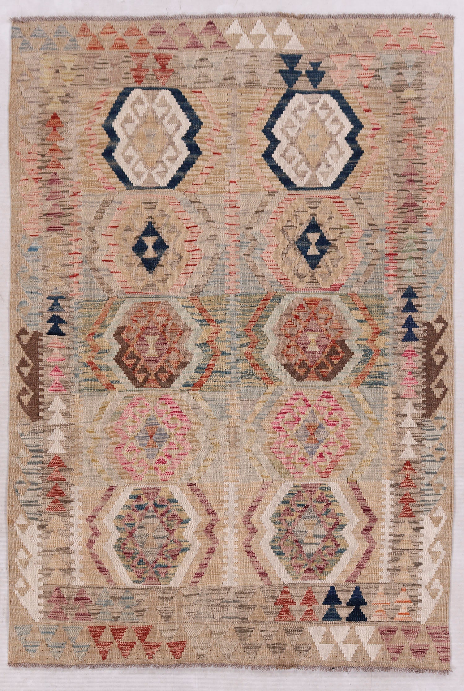 Multy Handmade Veggie Dye Kilim Rug Rectangular