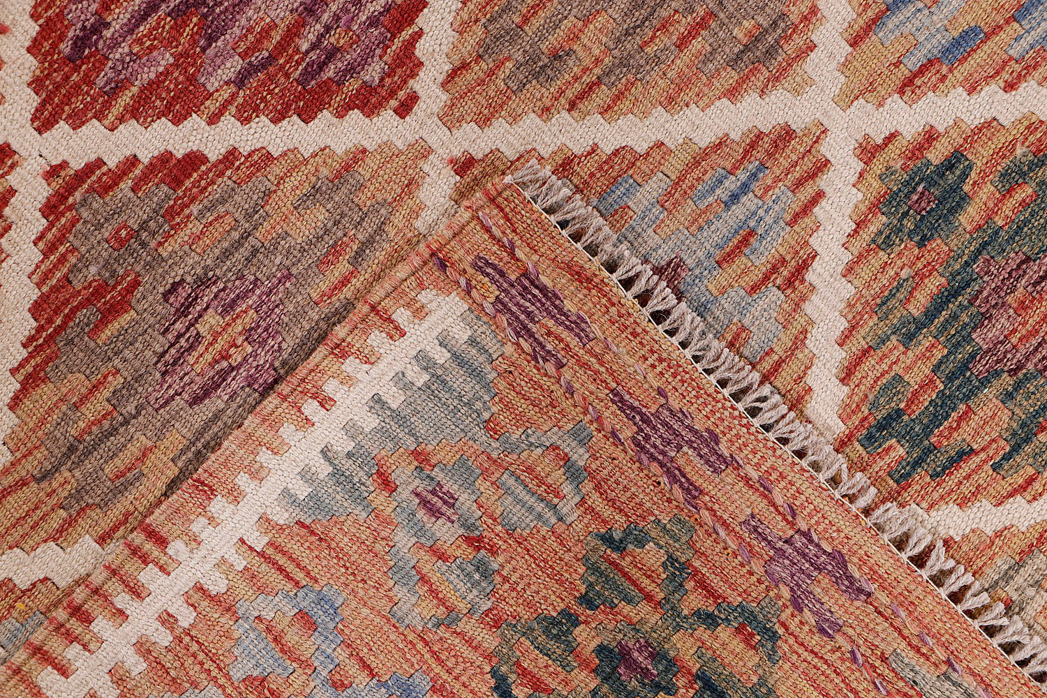 Multy Handmade Veggie Dye Kilim Rug Rectangular