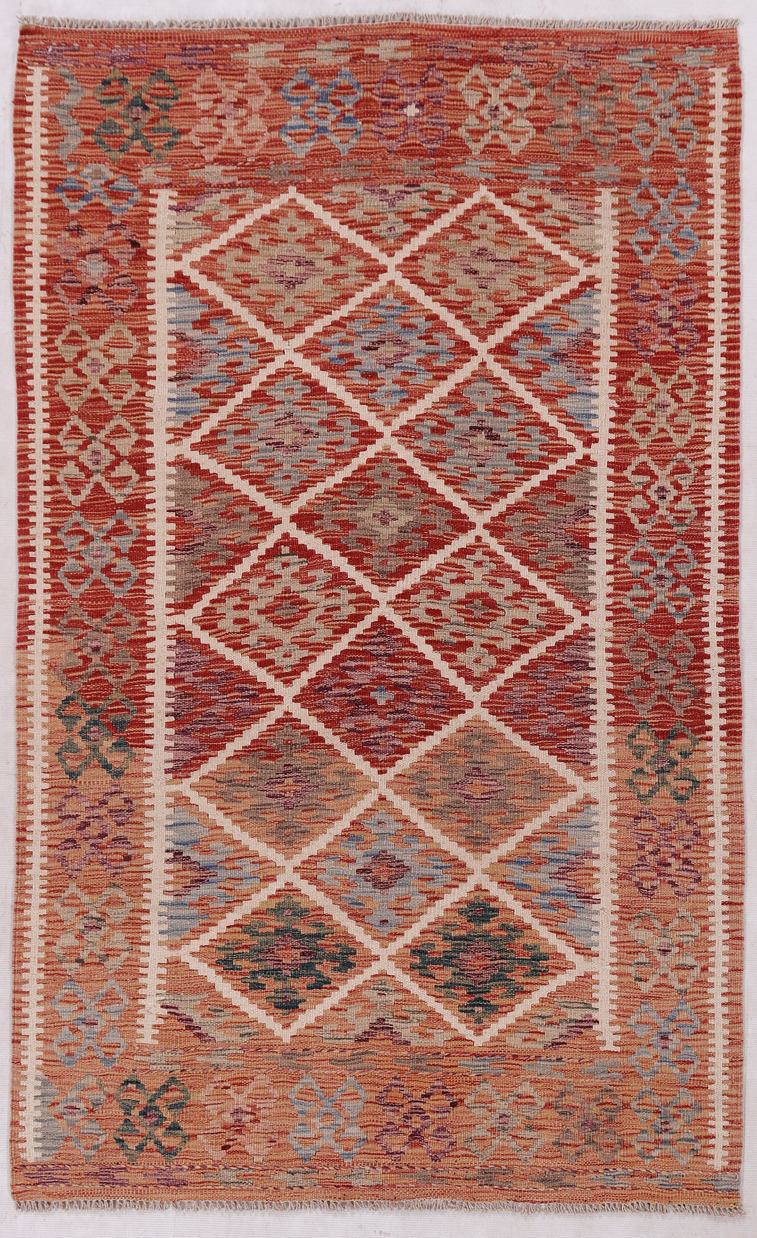 Multy Handmade Veggie Dye Kilim Rug Rectangular