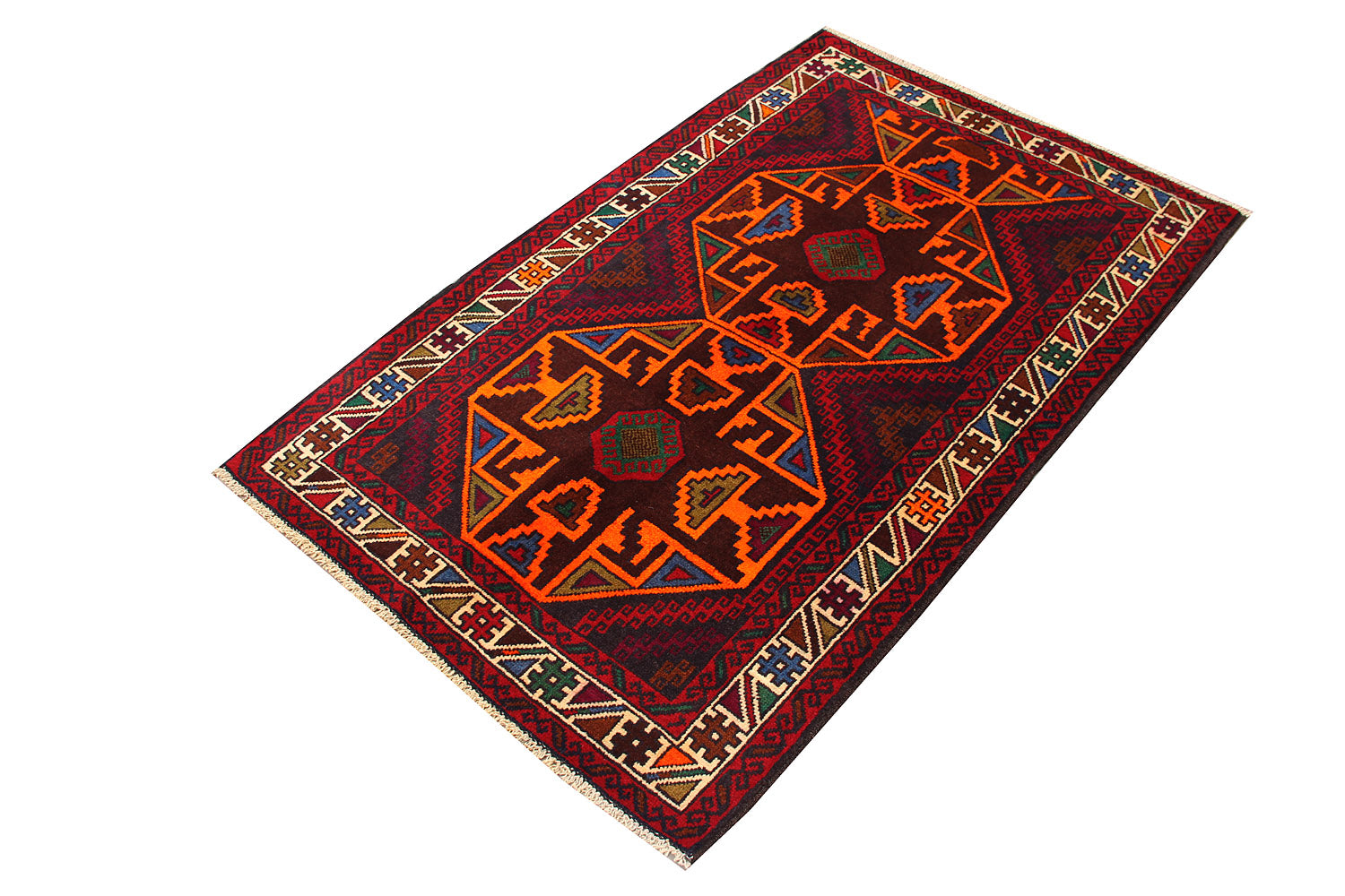 Handmade Adraskan Baluchi Afghan Rug