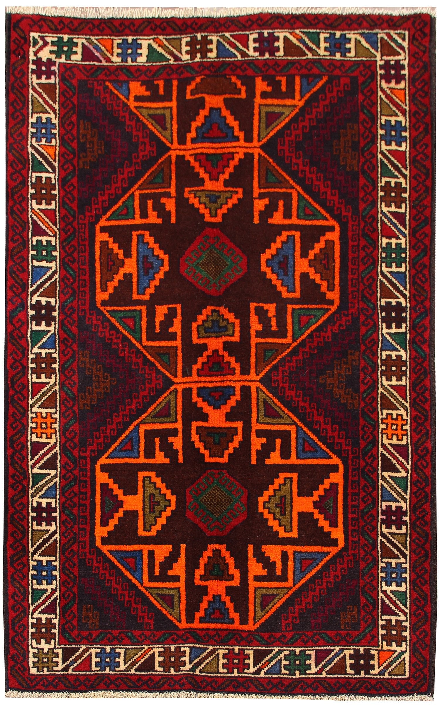 Handmade Adraskan Baluchi Afghan Rug