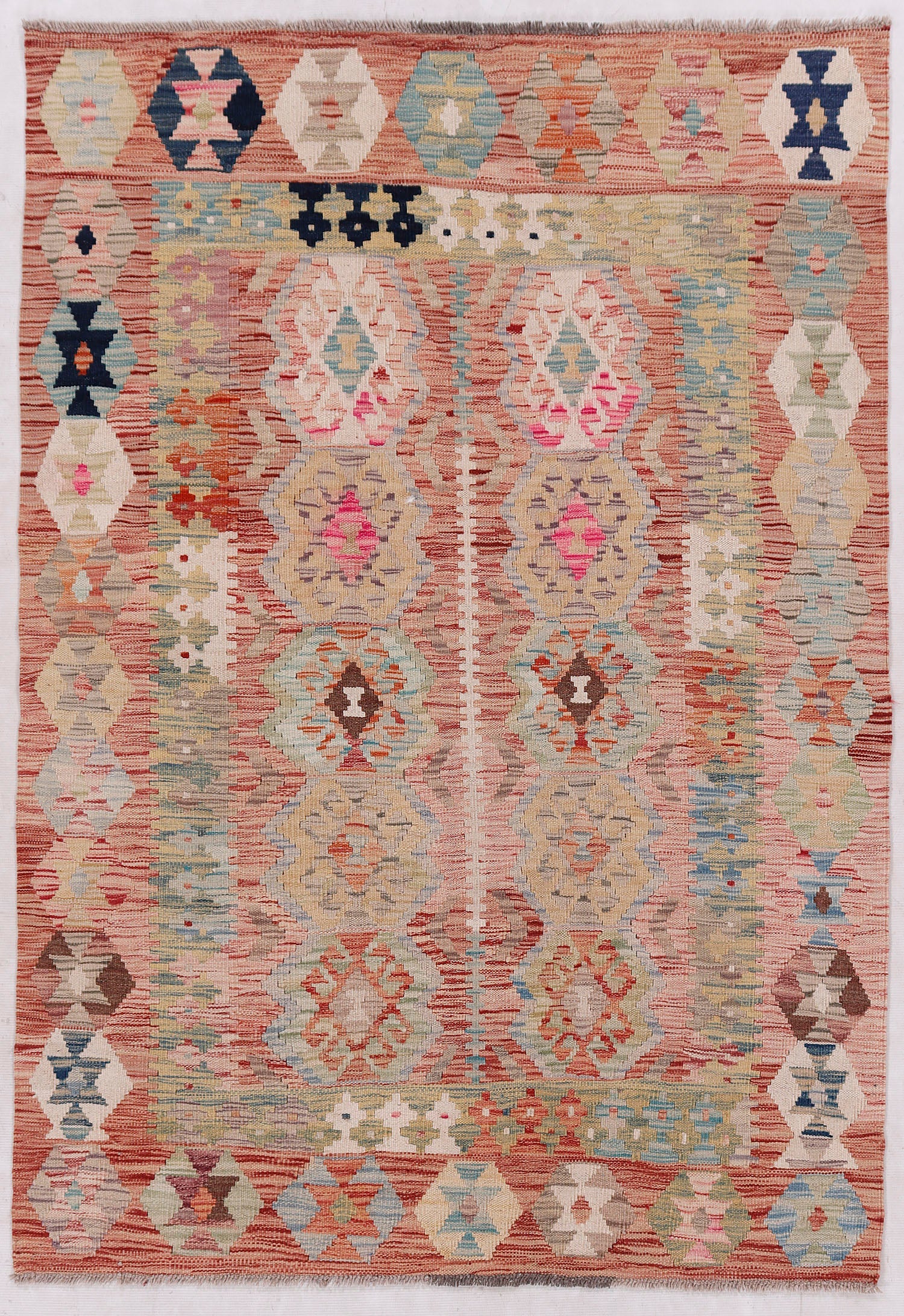 Multy Handmade Veggie Dye Kilim Rug Rectangular