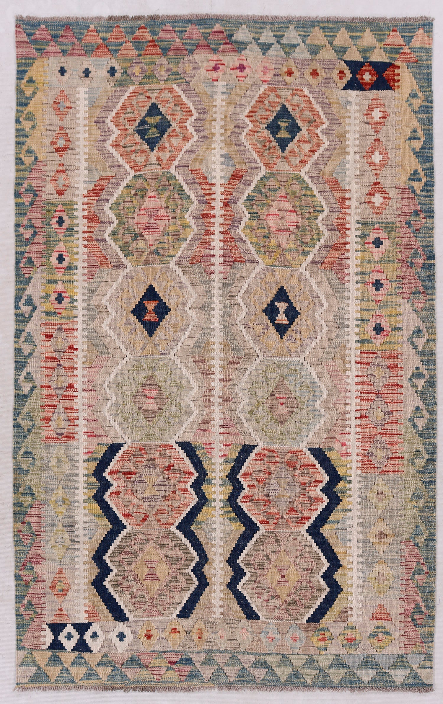 Multy Handmade Veggie Dye Kilim Rug Rectangular