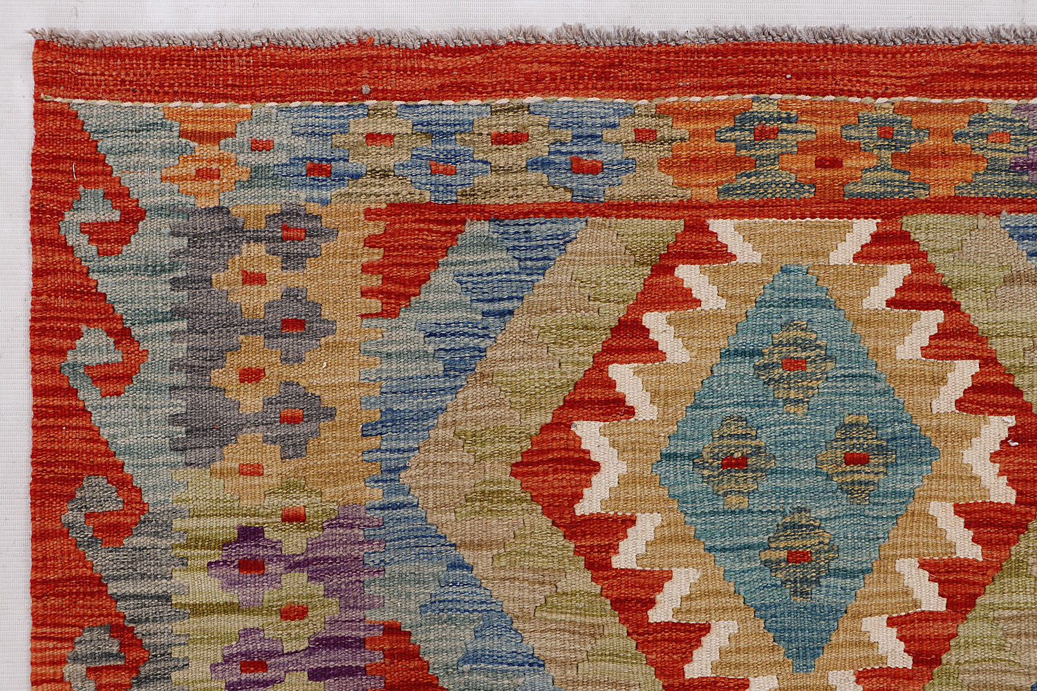Multy Handmade Veggie Dye Kilim Rug Rectangular