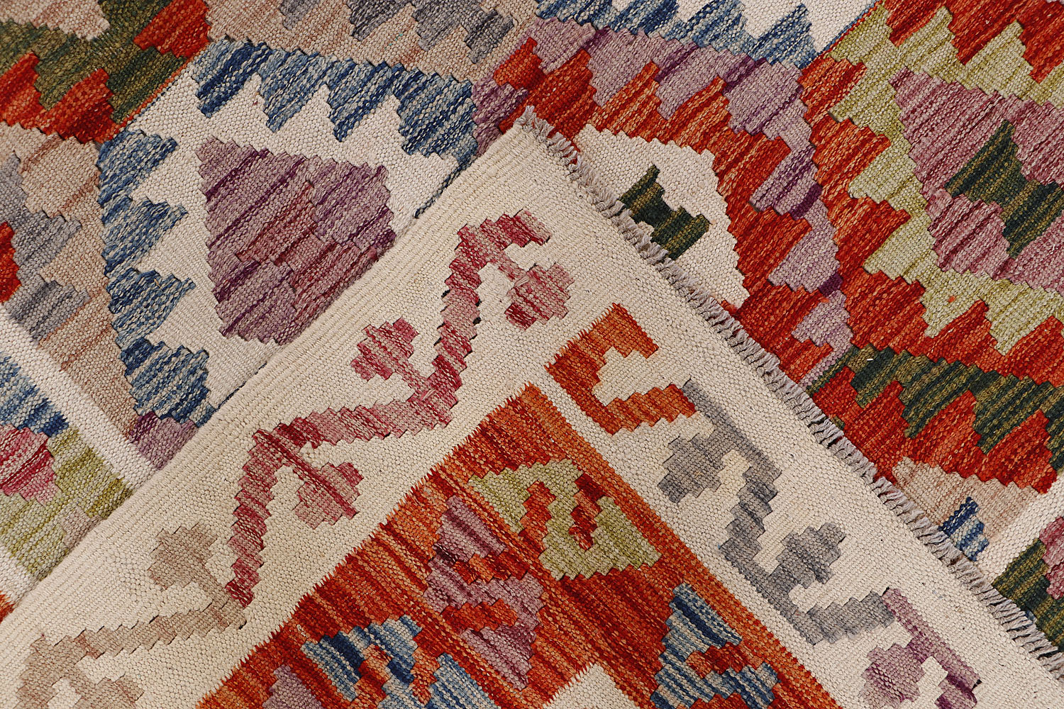 Multy Handmade Veggie Dye Kilim Rug Rectangular