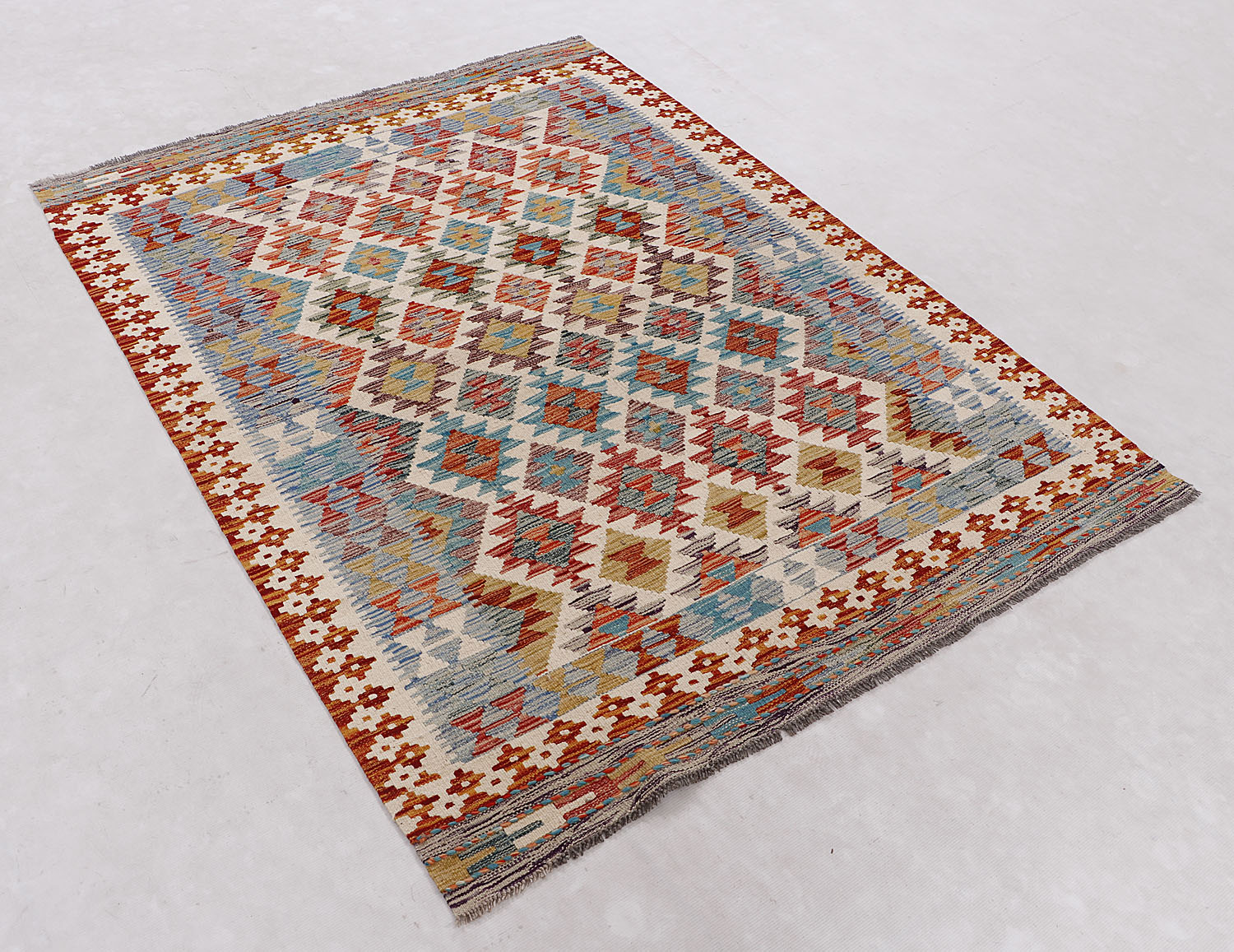Multy Handmade Veggie Dye Kilim Rug Rectangular