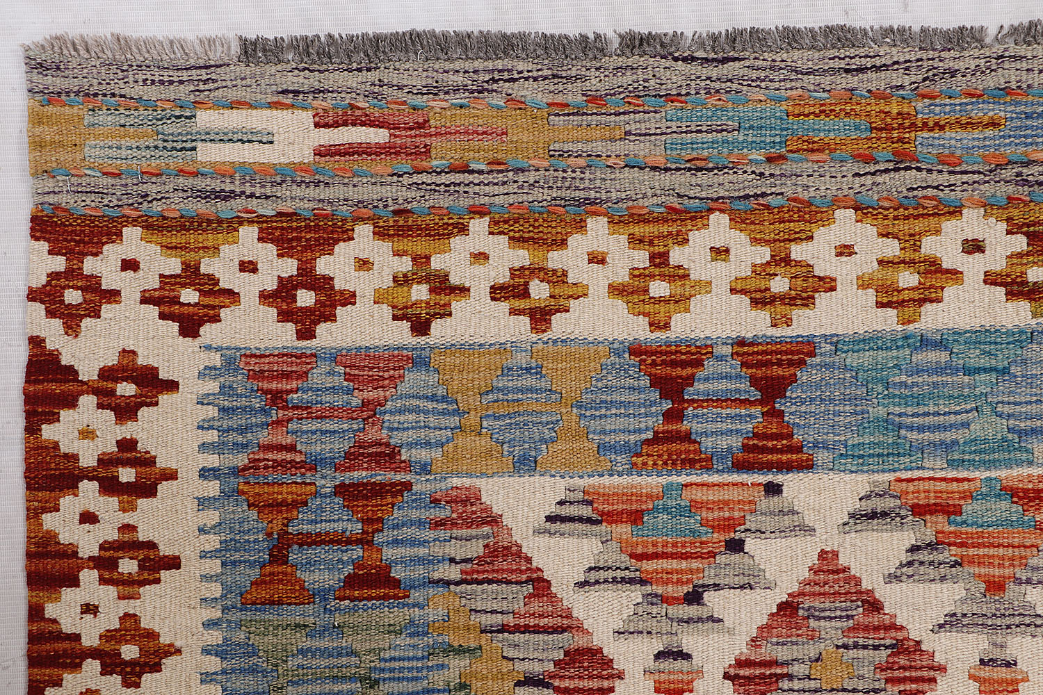 Multy Handmade Veggie Dye Kilim Rug Rectangular