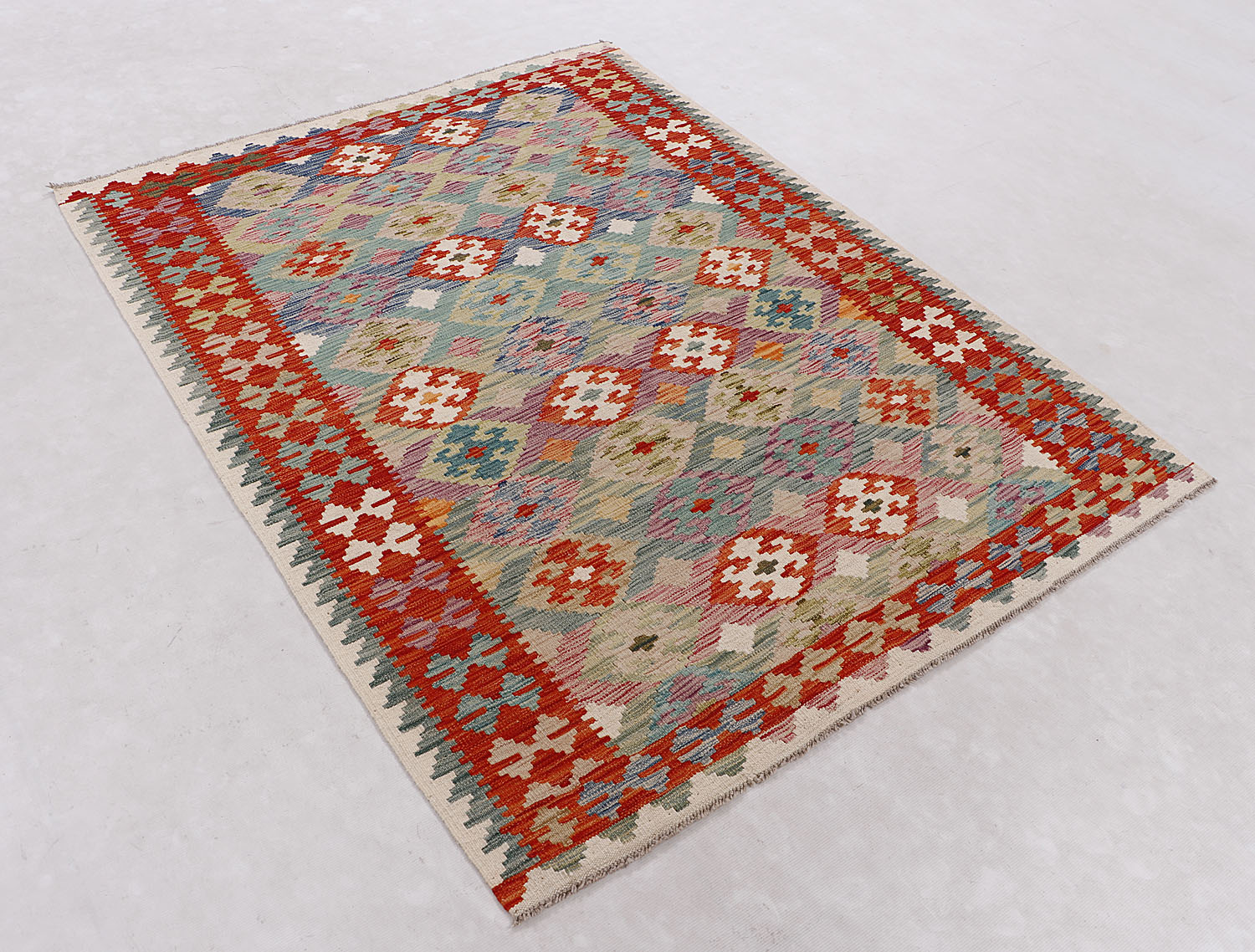 Multy Handmade Veggie Dye Kilim Rug Rectangular