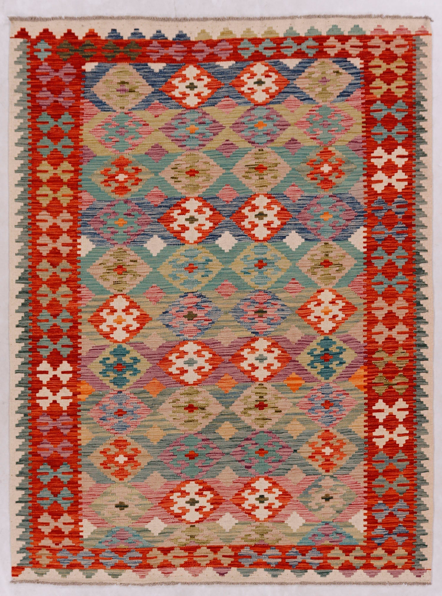 Multy Handmade Veggie Dye Kilim Rug Rectangular