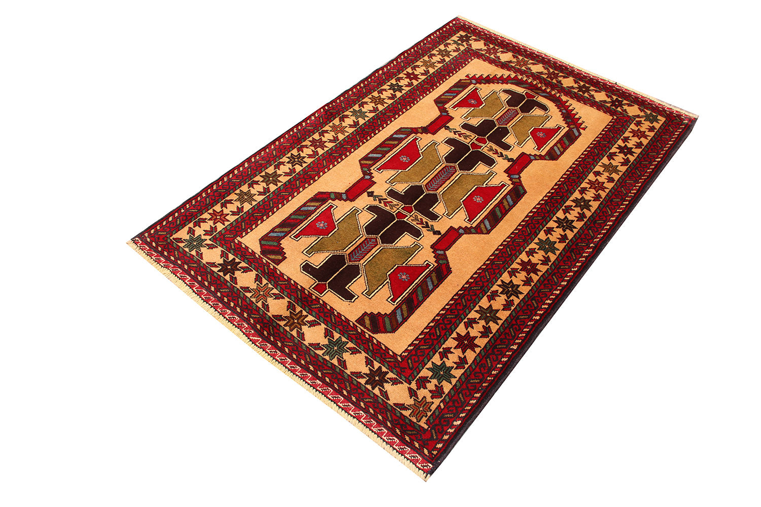 Handmade Adraskan Baluchi Afghan Rug