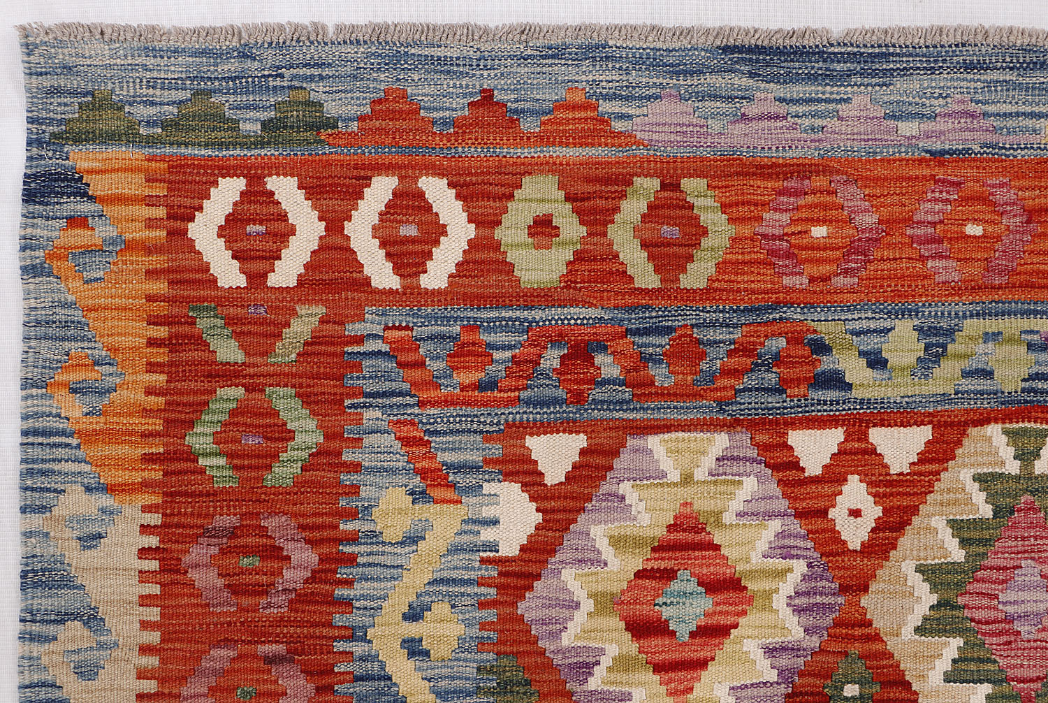 Multy Handmade Veggie Dye Kilim Rug Rectangular