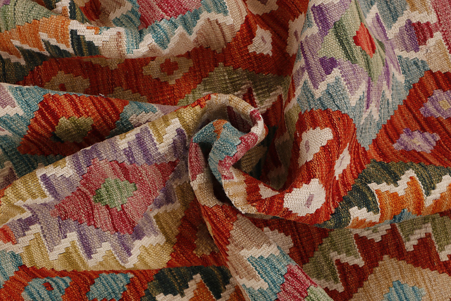Multy Handmade Veggie Dye Kilim Rug Rectangular