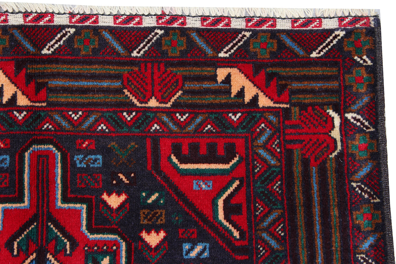 Handmade Adraskan Baluchi Afghan Rug