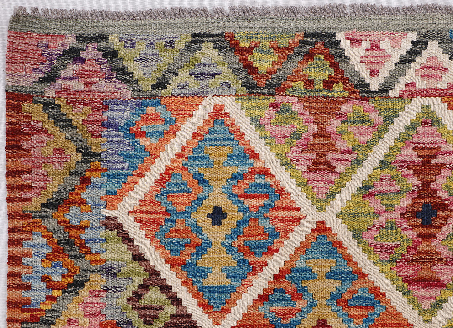 Multy Handmade Veggie Dye Kilim Rug Rectangular