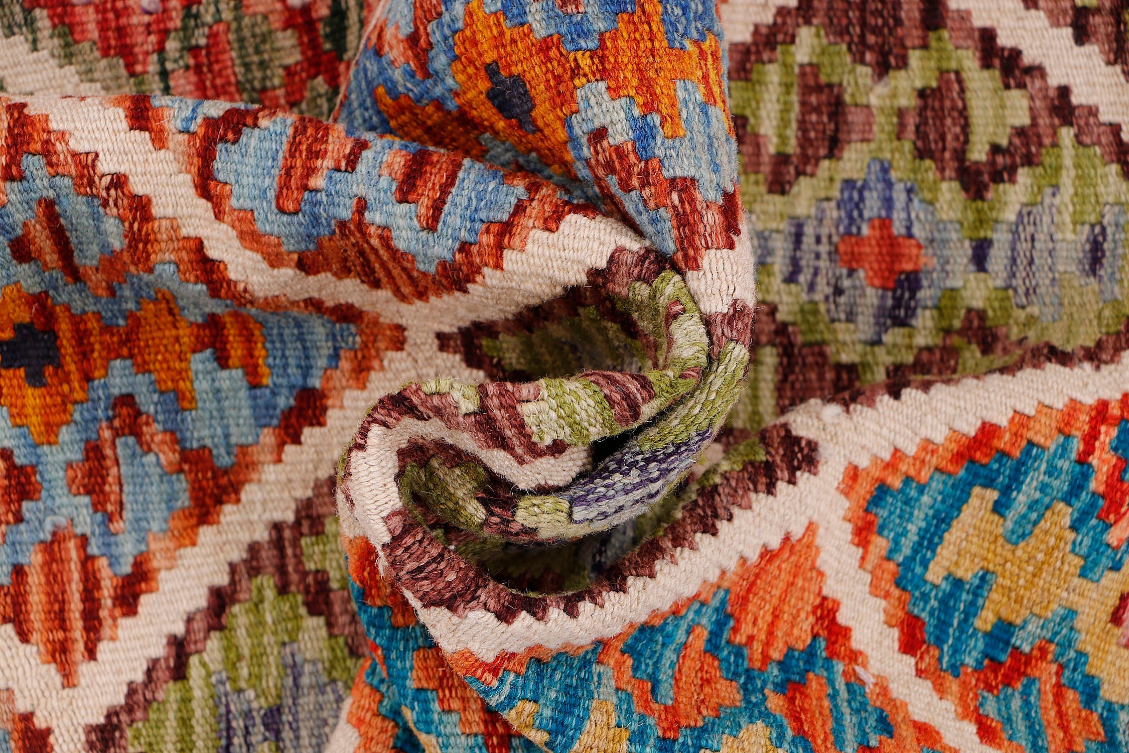 Multy Handmade Veggie Dye Kilim Rug Rectangular