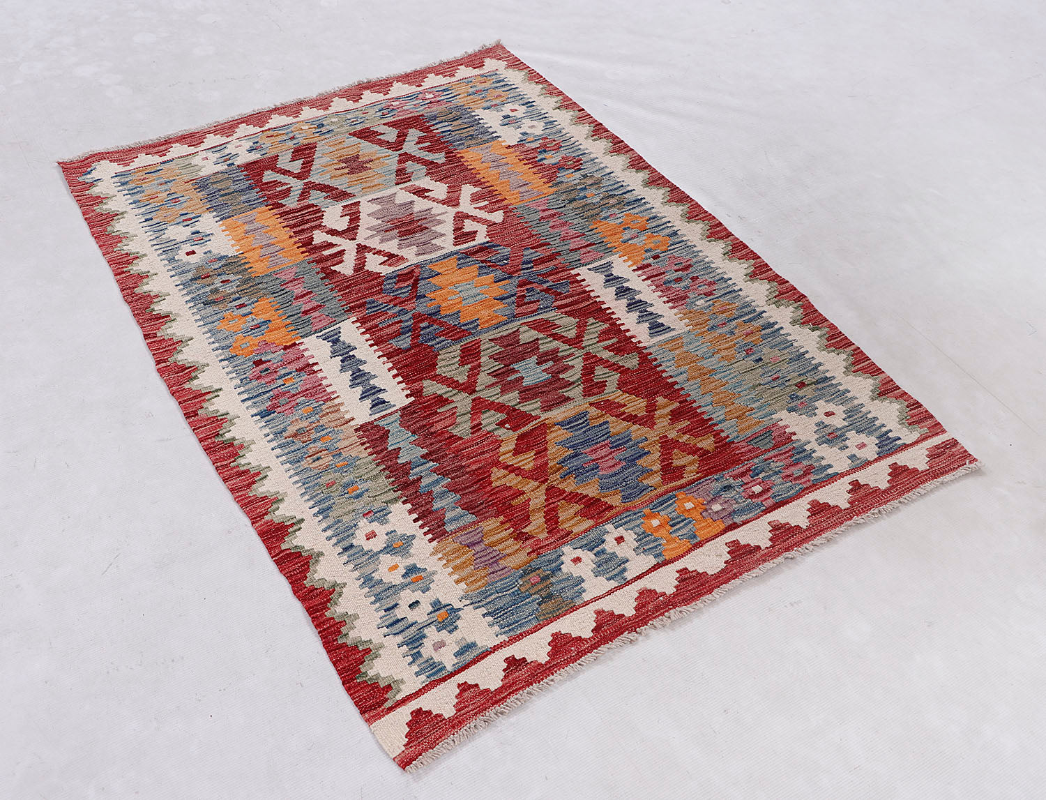 Multy Handmade Veggie Dye Kilim Rug Rectangular